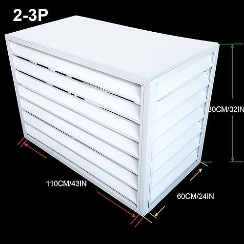 Heat pump cover,Aluminum Air Conditioner and Heat Pump Cover,Mini Split Air Conditioner Cover for Outside Units,Anti Theft Sturdy Aluminum AC Covers,Noise Reduction,Suitable for indoor and outdoor