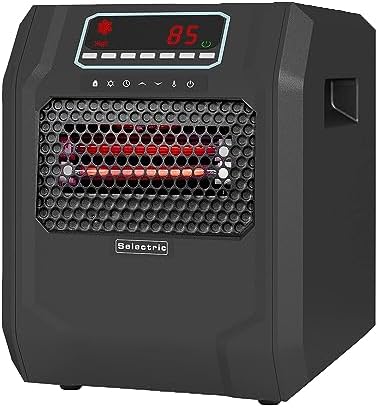 VOLTORB Portable Indoor Electric Space Heater w/ Cord, Remote, and 3 Heat Settings, 1500W