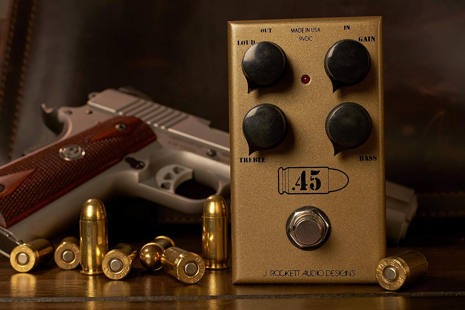 J. Rockett Audio Designs .45 Caliber Overdrive Gold Guitar Effects Pedal