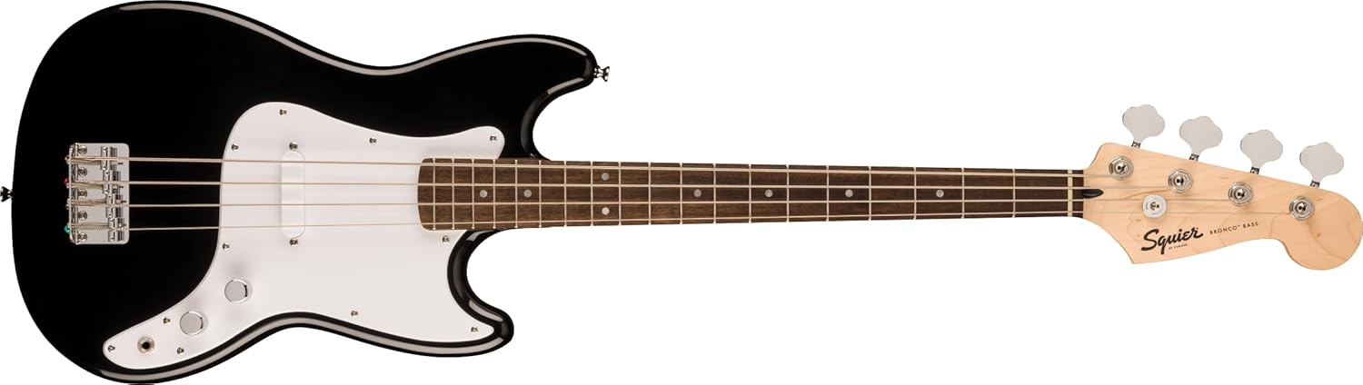 Squier Squier Sonic Bronco Bass, Black, Laurel Fingerboard