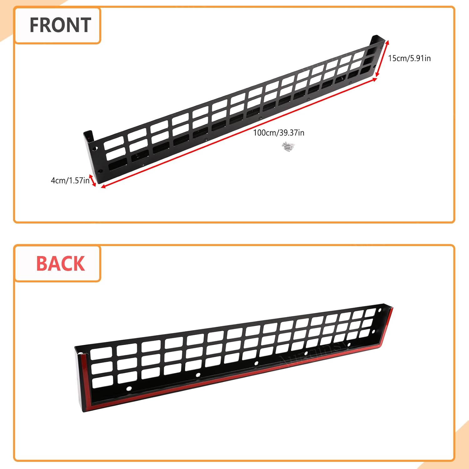 Aunginsy Rear Trunk Door Molle Storage Rack Shelf Compatible with Toyota FJ Cruiser 2007-2021 2022+, Car Tailgate Panel Hanging Organizer Holder, Back Door Storage Bracket Mount Expansion Accessories