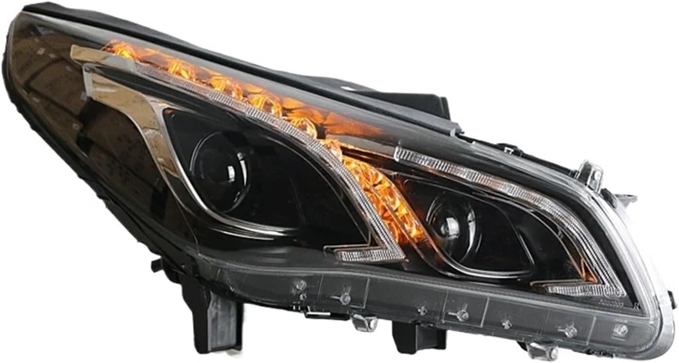 Headlights Compatible For Hyundai Sonata 9 2015 2016 2017 LED Headlight DRL Head Lamp Angel Eye Bi-Xenon Lens Front Light Accessories