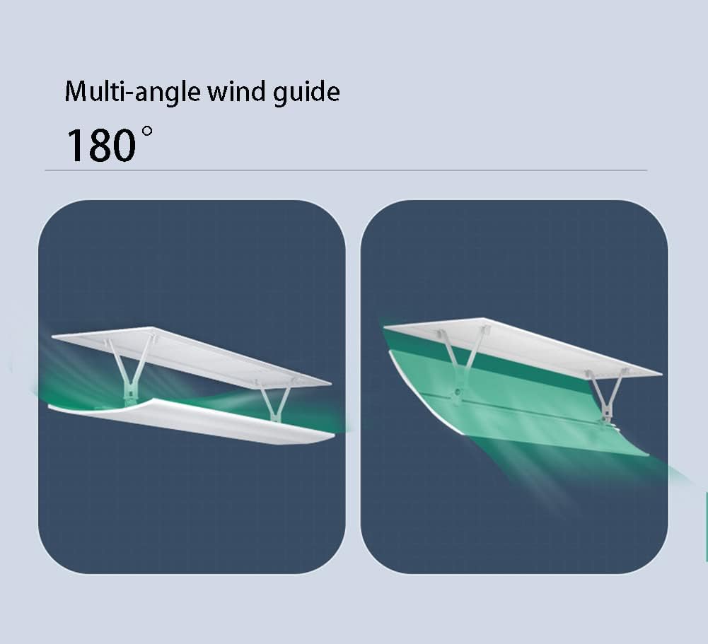 Ceiling air Conditioner air Outlet Deflector, Central air Conditioner Anti-Straight Blowing Wind Deflector Universal Adjustable for Home Office,20X100CM