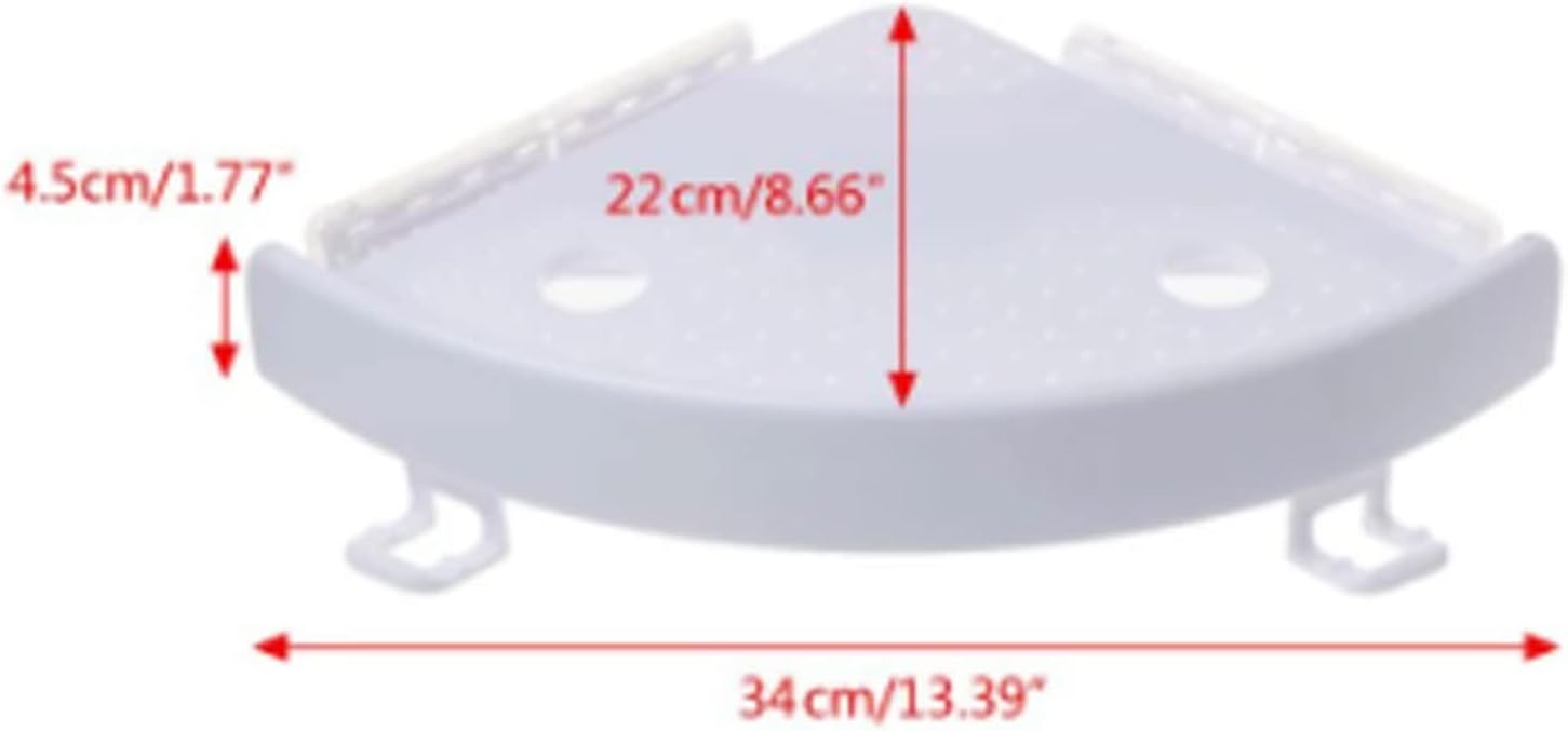 Home Shelves Bathroom Corner Shelf Triple Wall Mount Storage Holder Non-Marking