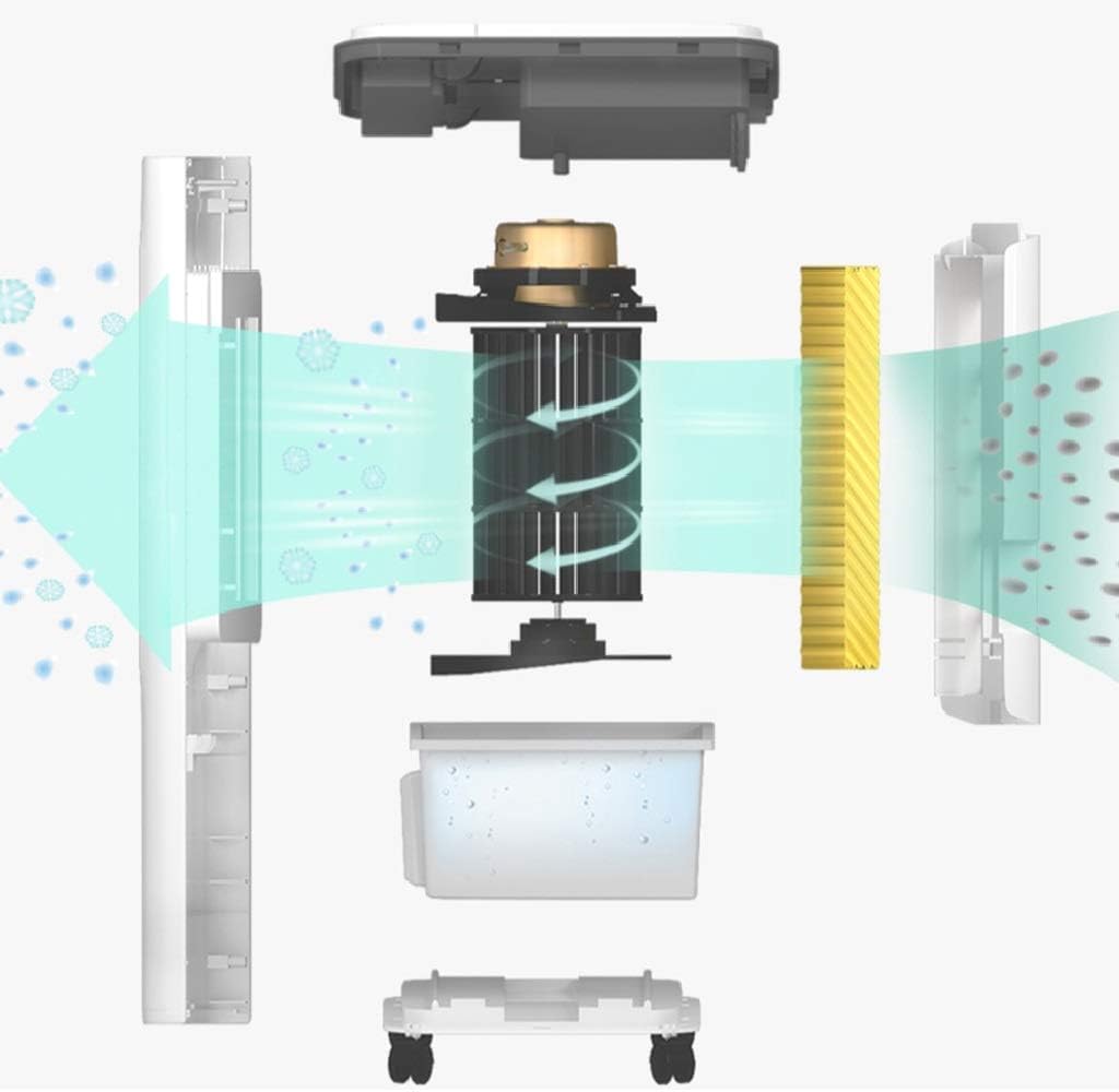 Portable Air Conditioner Fan Air Cooler, Portable Eaporatie Misting Air Conditioner Humidifier Fan And Bladeless Noiseless Fan