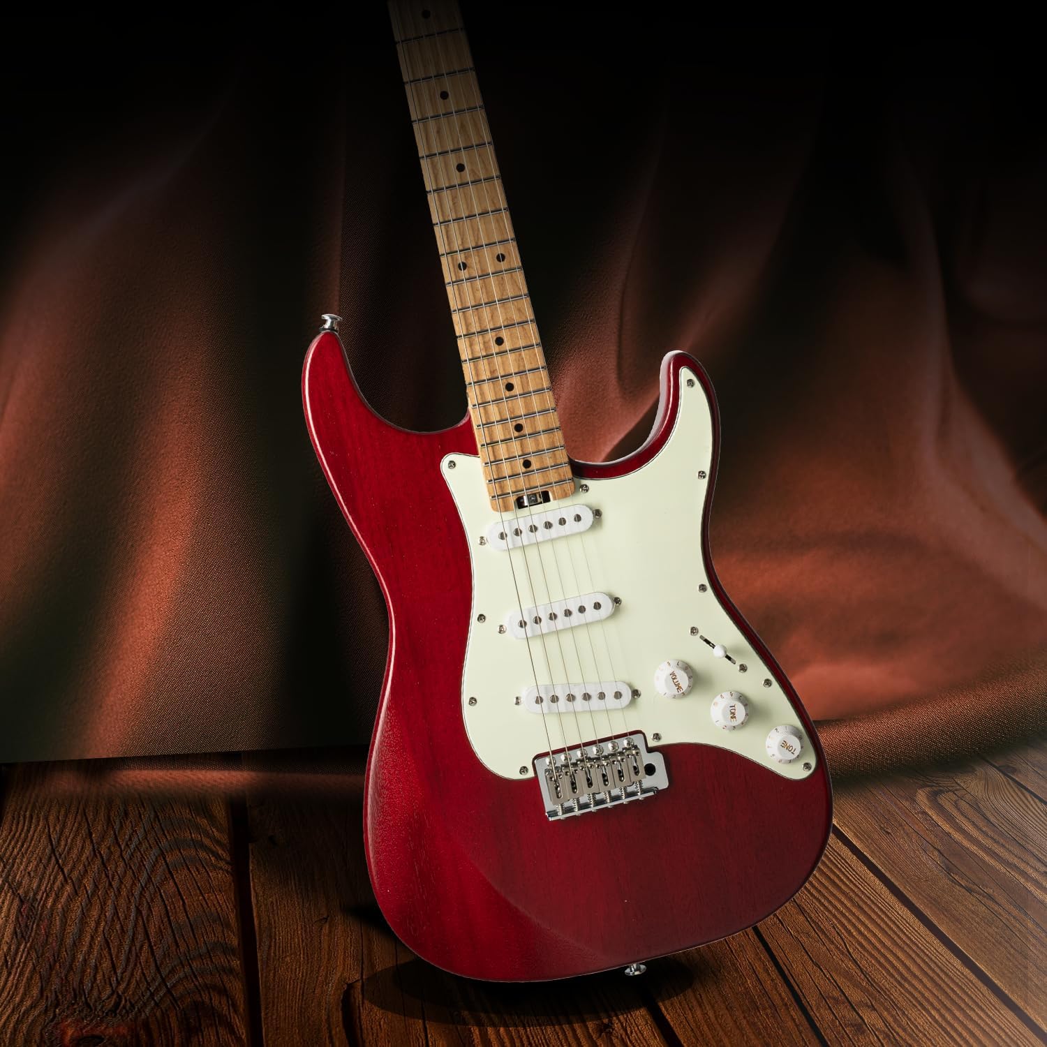 EART Nexus-S1 Electric Guitar with Roasted Mahogany Body, Maple Neck & Tremolo Bridge for Versatile Playability