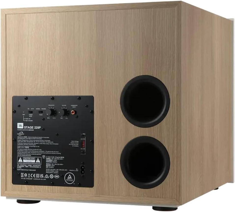 JBL Stage 2 220P 12 Inch 500 Watt Powered Subwoofer (Latte)