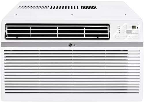 LG LW1824RD 18,000 BTU 208 / 230V Programmable Window Air Conditioner with Remote and 4 Way Air Deflection - White