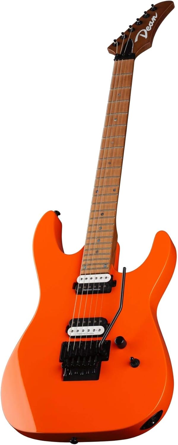 Dean MD24 Floyd Electric Guitar, Roasted Maple Neck, Vintage Orange