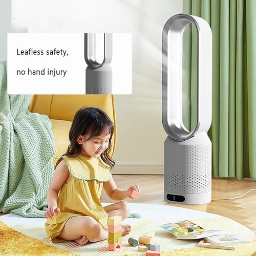 Tower Fan for Bedroom, Bladeless Fan, Portable Air Circulation Fan, Quiet Cooling Floor Fan, Matches Perfectly with a Variety of Home Décor Styles(Gold)
