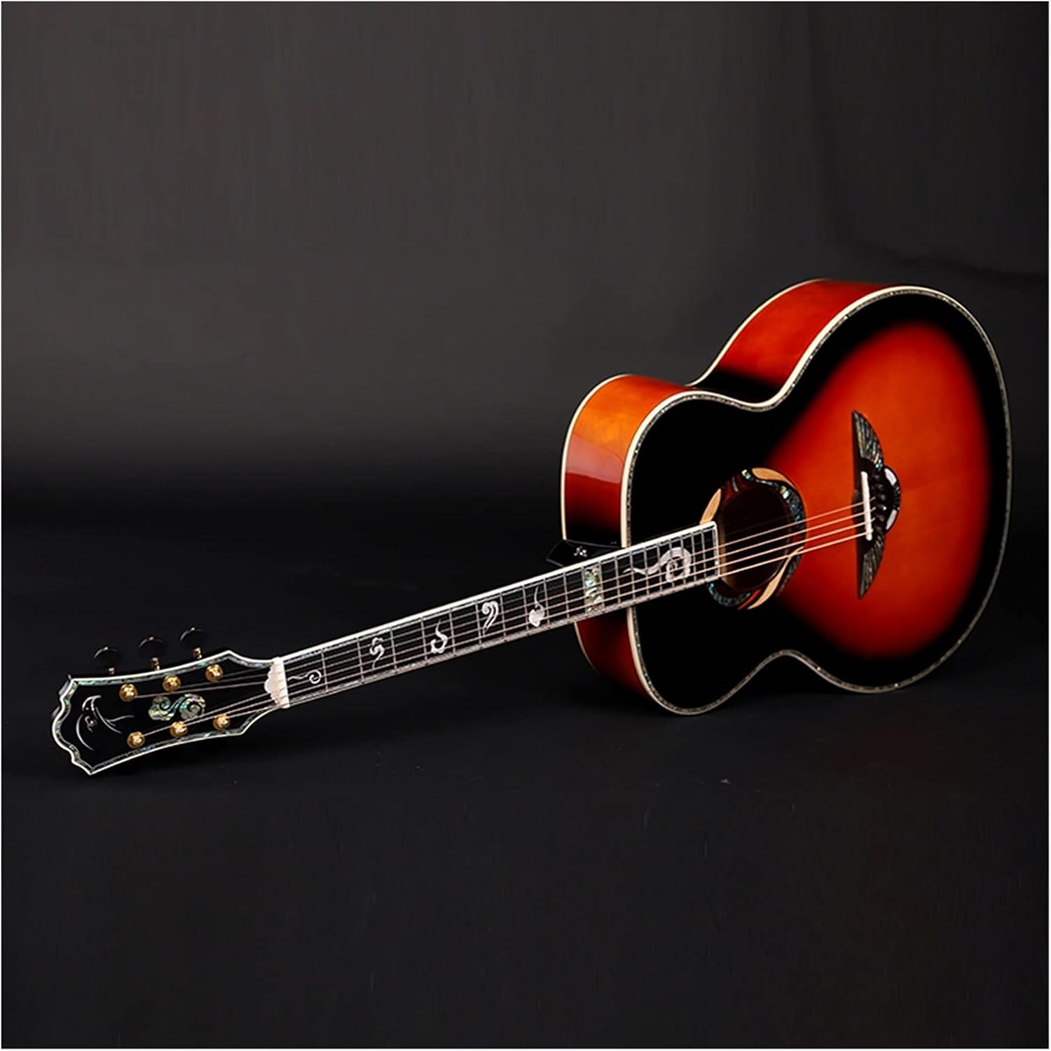 42-inch C-20 Acoustic Guitar Solid Spruce Top Ebony Fingerboard GuitarraBeginner Music Lover Guitar Guitars (Size : 42 inches)