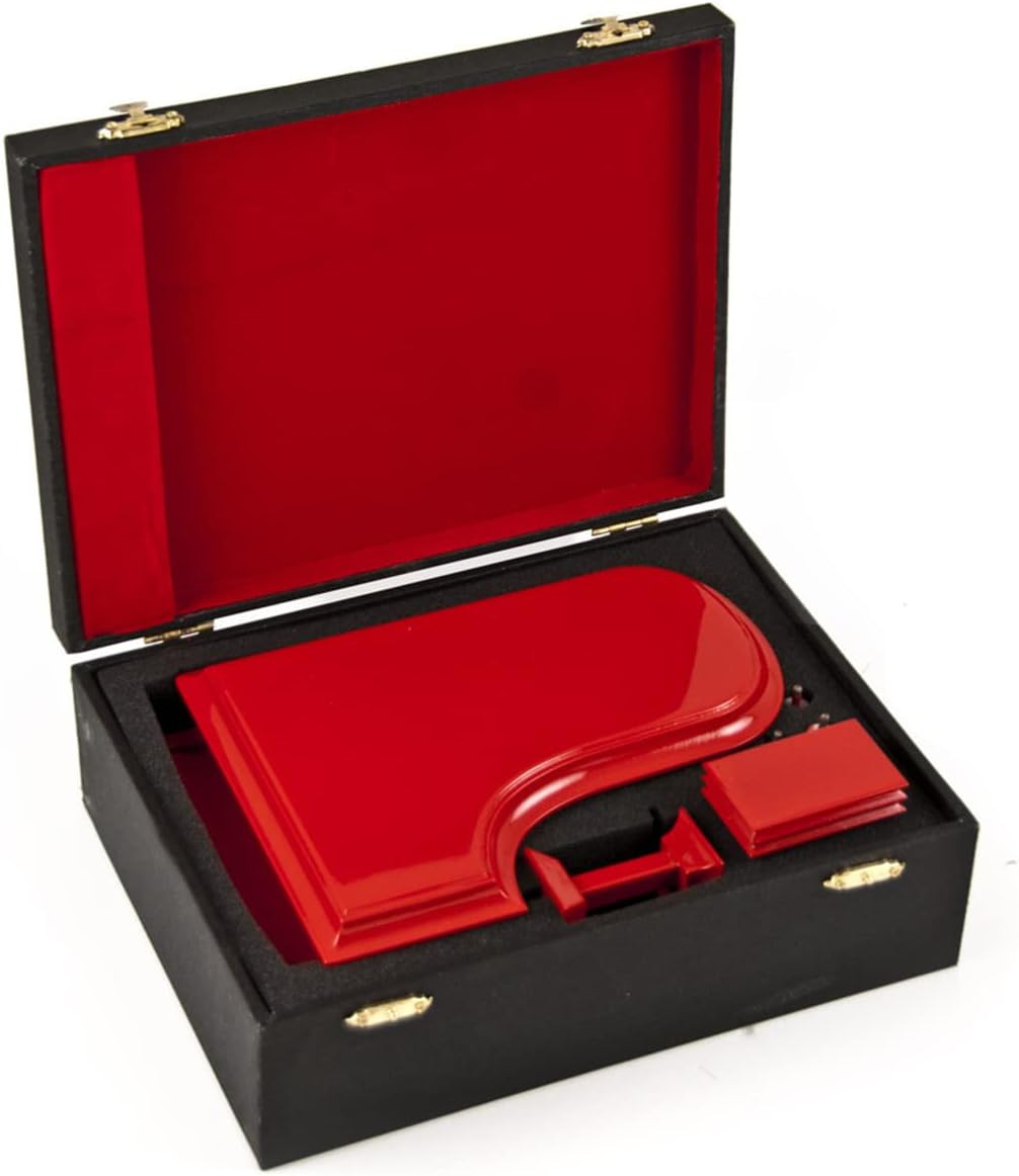 Sophisticated 30 Note Miniature Musical Fire Engine Red Grand Piano with Bench - Auld Lang Syne