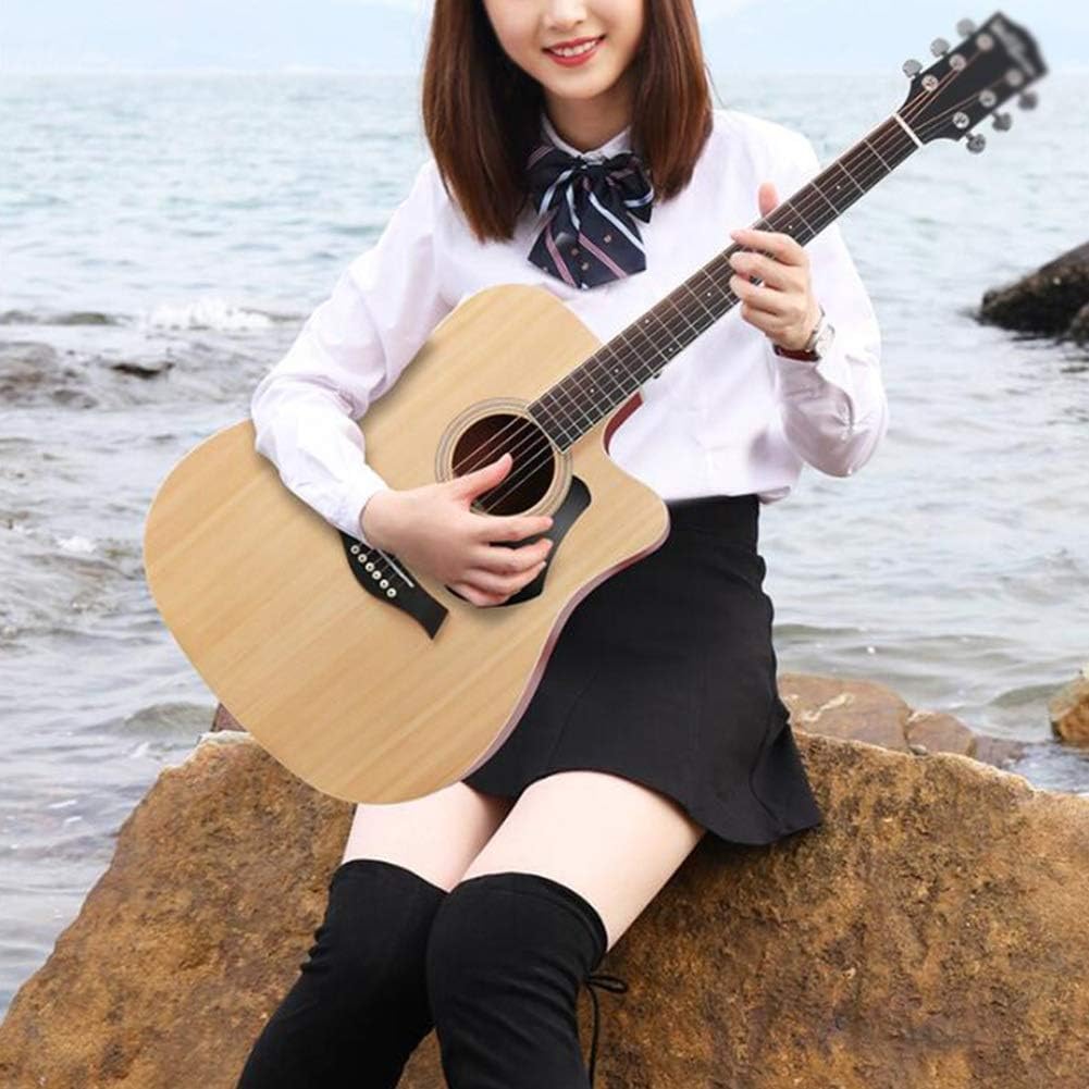 Acoustic Violin Folk Pop Guitar, Beginner Guitar Teenagers Teach Themselves Guitar, Starter Kit Good Stability for Beginners Learn to Play Guitar Shijinhao (Color : Beige)