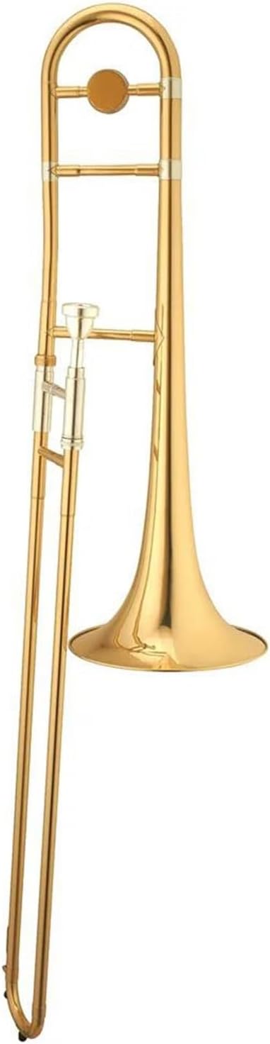 Adult Trombone Instrument Gold Lacquer B Flat Tenor Professional Performance Trombone