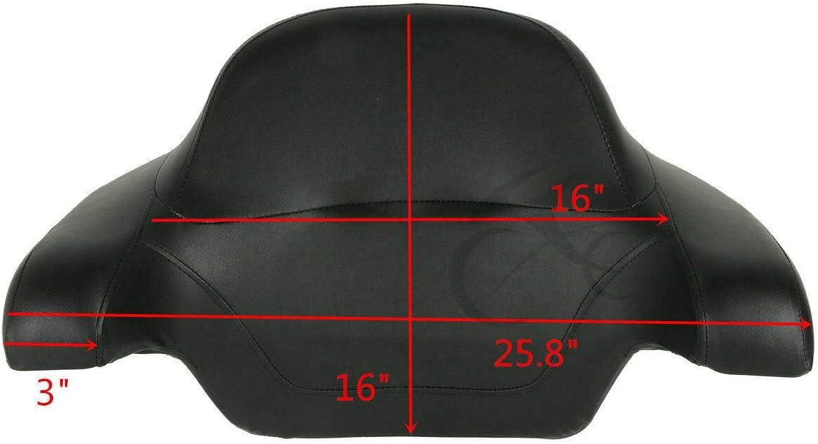 Vivid Black King Motorcycle Pack Trunk Luggage w/Backrest Rack Light Speakers Fit for Harley 2014-2025 Touring Road King Street Glide Special FLHXS Electra Glide Ultra Classic