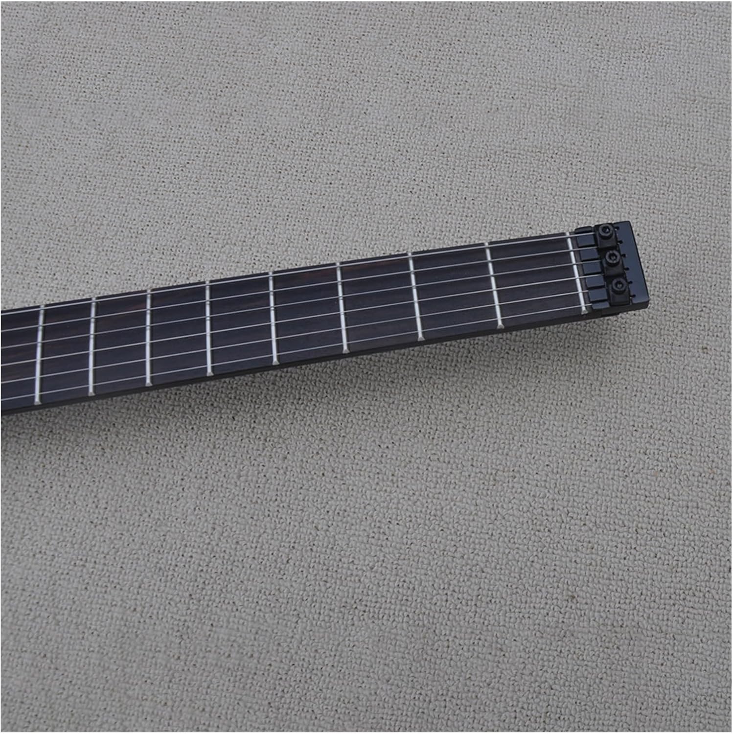 VENEKA Headless Electric Guitar White 39 Inches Headless Electric Guitar with Basswood Body Rosewood Fretboard