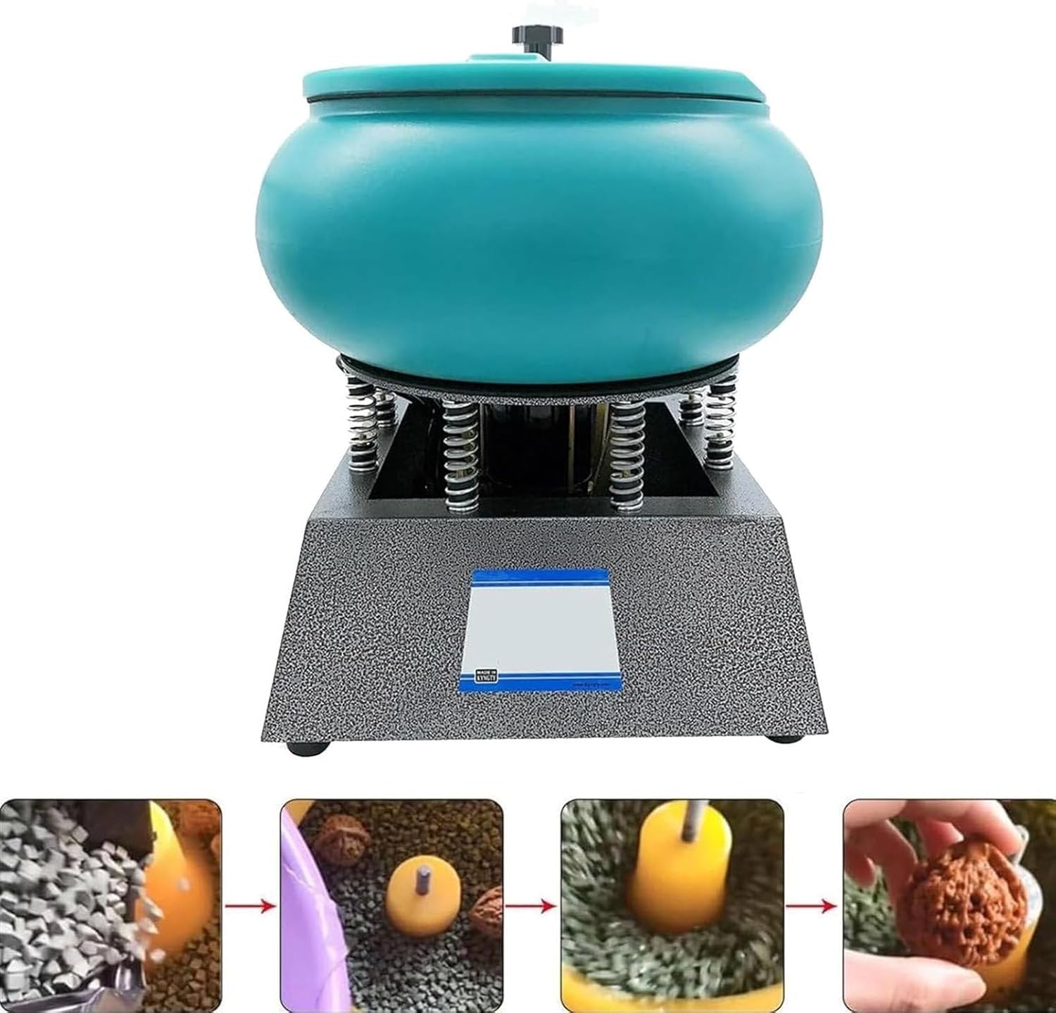 130w Vibrating Polishing Drum, Jewellery Polishing Machine and Finisher Machine, Magnetic Tumbler Jewelry Polisher for Jade Jewellery