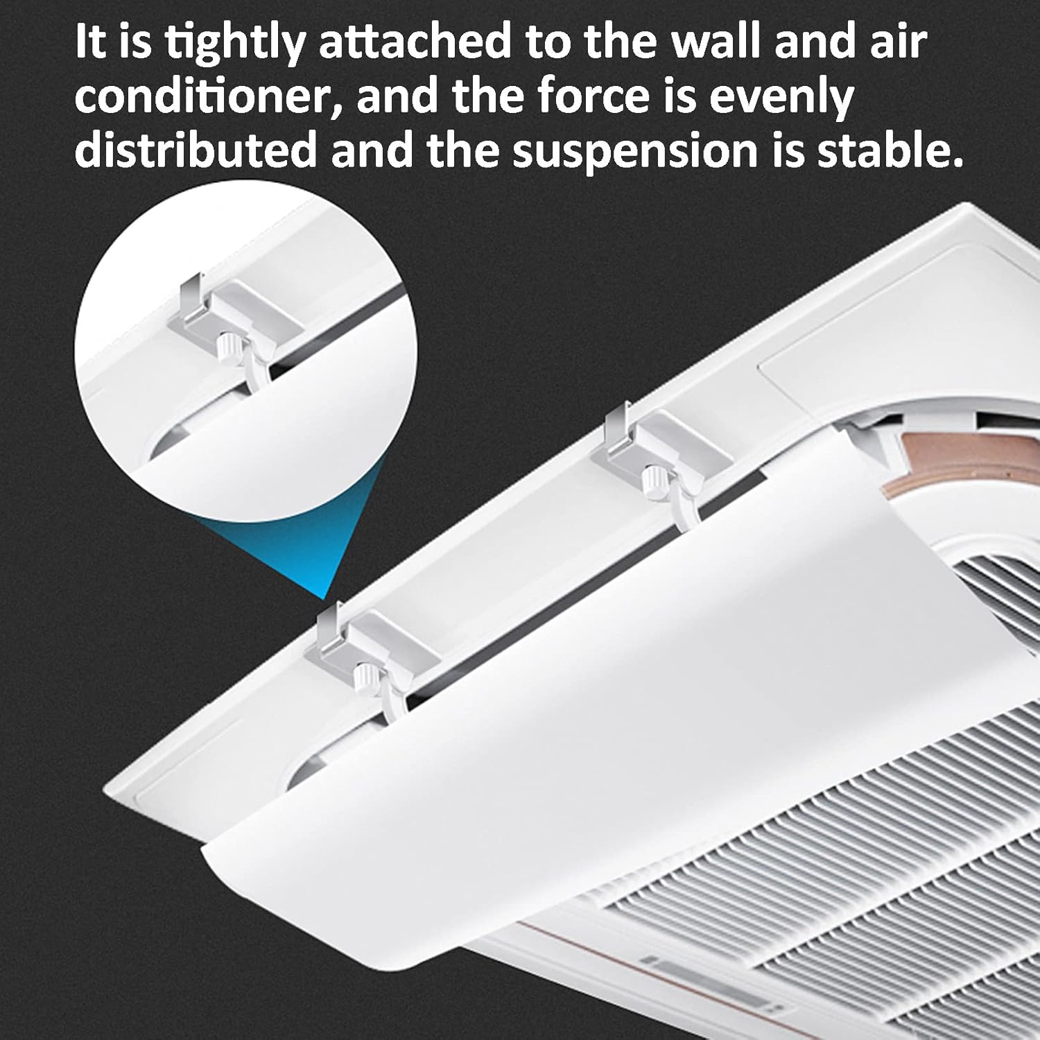 Ceiling Air Vent Deflector, Air Conditioner Deflector for Central Air Conditioning, ABS Angle Adjustable Wind Baffle, Deflector Helps Cooling/Heating Air Circulation