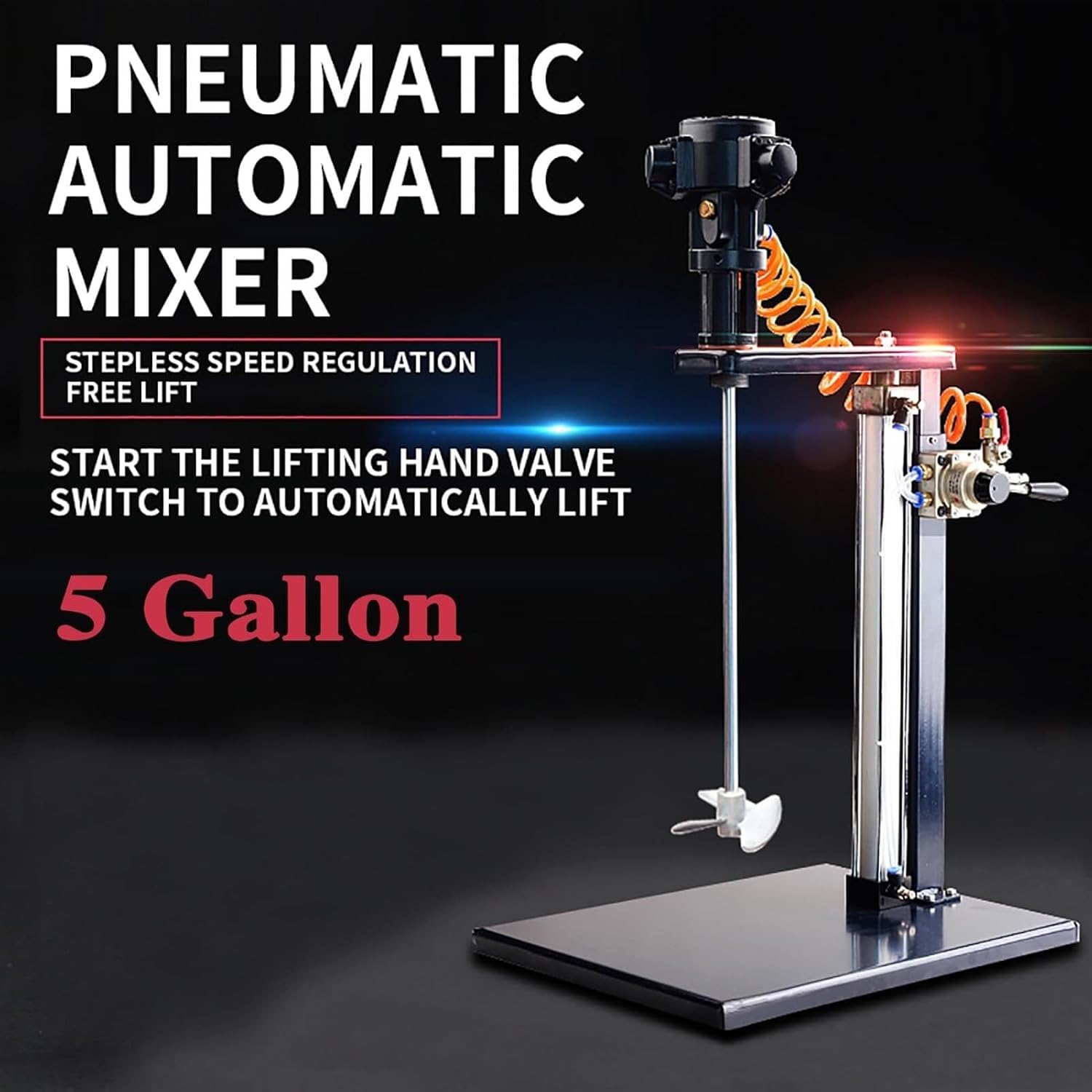 Pneumatic Paint Mixer 5 Gallon Pneumatic Paint Mixer, Air Agitator Coatings Mixing Machine Ink Mixing Machine with Stand