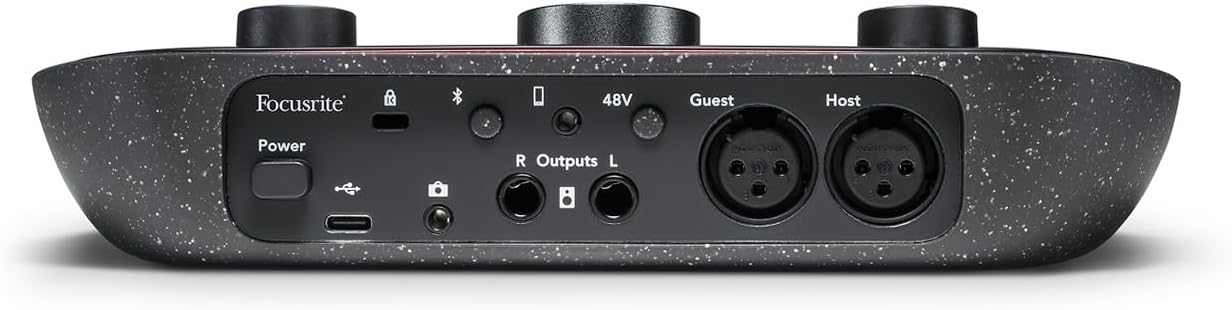 Audiosavings Bundle: Focusrite Vocaster Two USB-C Podcast Podcasting Studio Audio Recording Interface Bundle with Rockville RPB2-RED Handheld Portable Bluetooth Speaker Great Sound (2 Items)