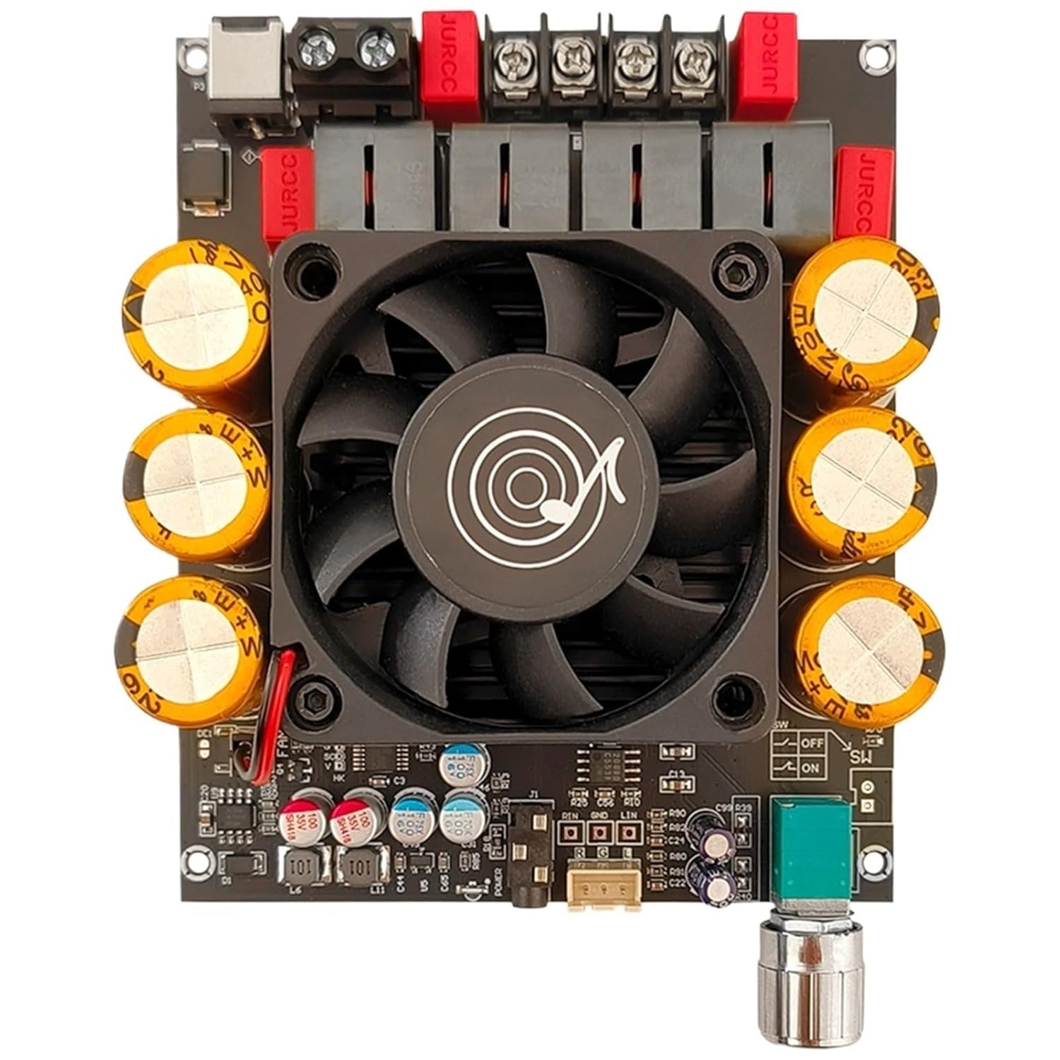 18-50V ZK-6002 HiFi Digital Audio Amplifier Board 600W+600W High Power 2.0 Dual Channel Stereo Sound AMP Module(600W 600W A)