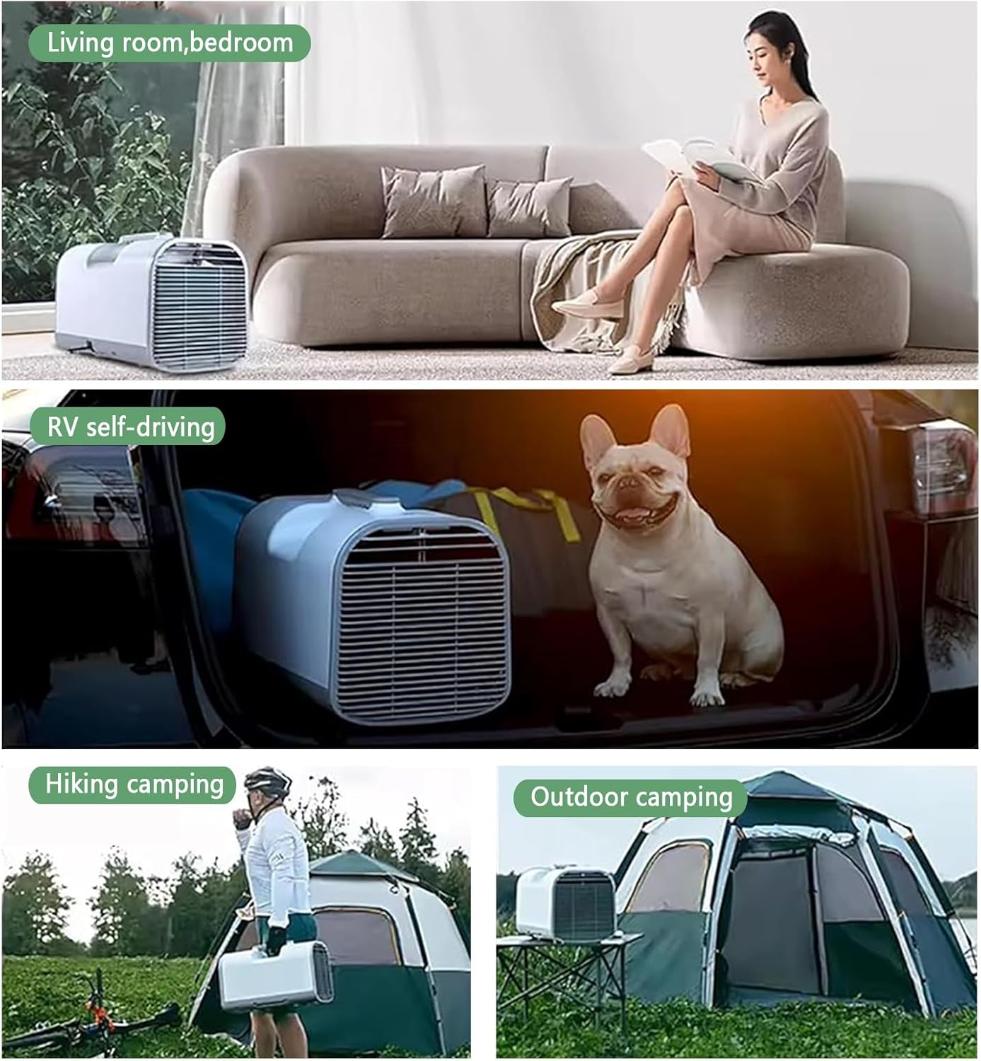 Portable Air Conditioners, Fast Cooling Dehumidifier, Fan Functions, Covers Up to 130 Sq. Ft., AC Suitable for Small Indoor Use