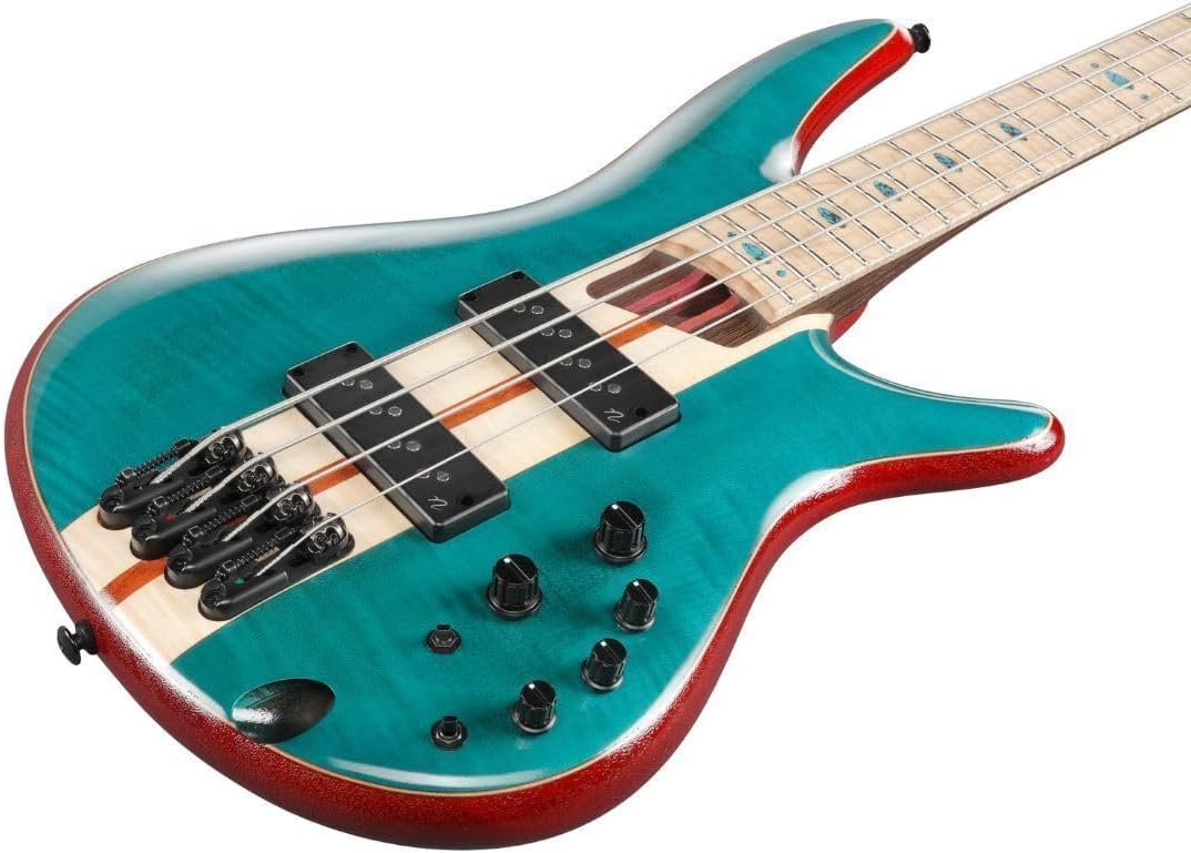 Ibanez SR Premium 4-string Electric Bass Guitar - Caribbean Green Low Gloss