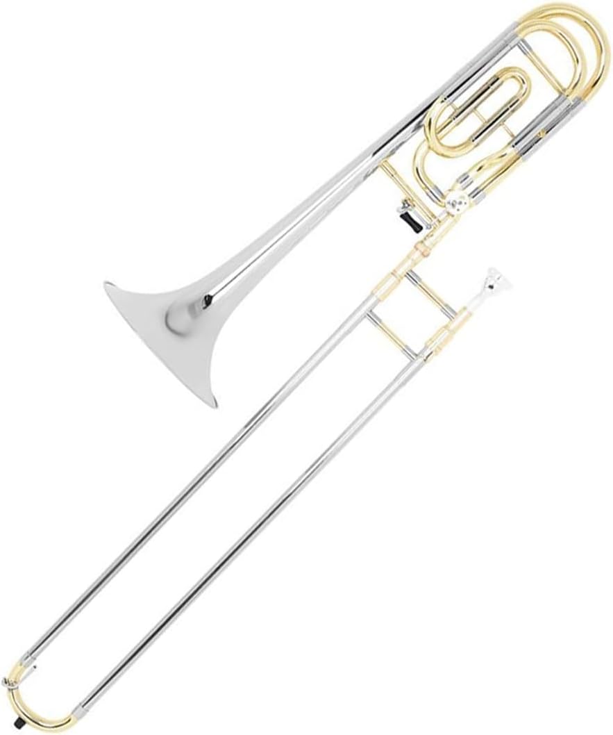 Adult Trombone Instrument Musical Instrument Gold And Silver Color B Flat Key Transposition Adult String Pipe Trombone