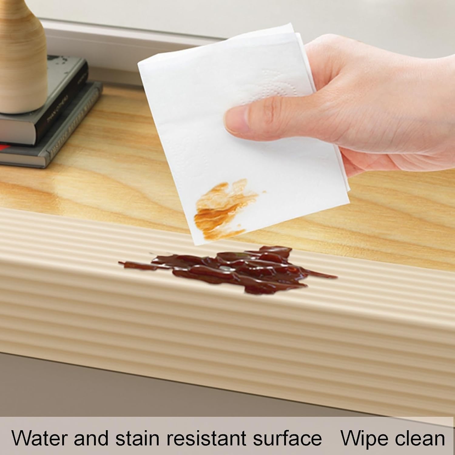 Furniture Edge Corner Guards, Furniture Corner Protectors Edge Bumper Guard Adhesive Foam Padding Cushion Strip for Table Kitchen(Woody,8pcs)