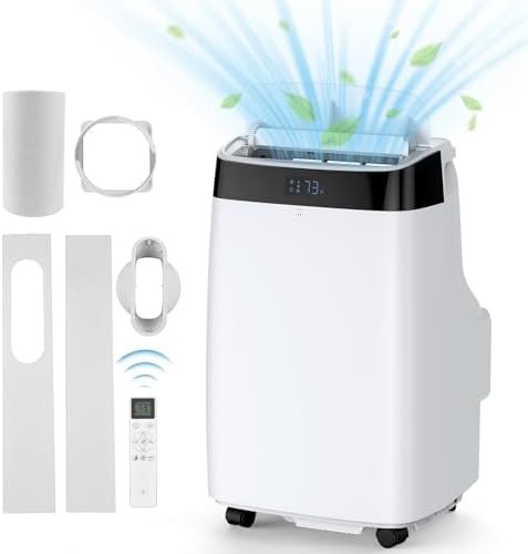 10000 BTU Portable Air Conditioners Cool Up to 450 Sq.Ft, 3 IN 1 Portable AC Unit with Dehumidifier & Fan Mode/Remote Control/LED Display/ 24Hrs Timer/Window Installation Kit for Room Indoors