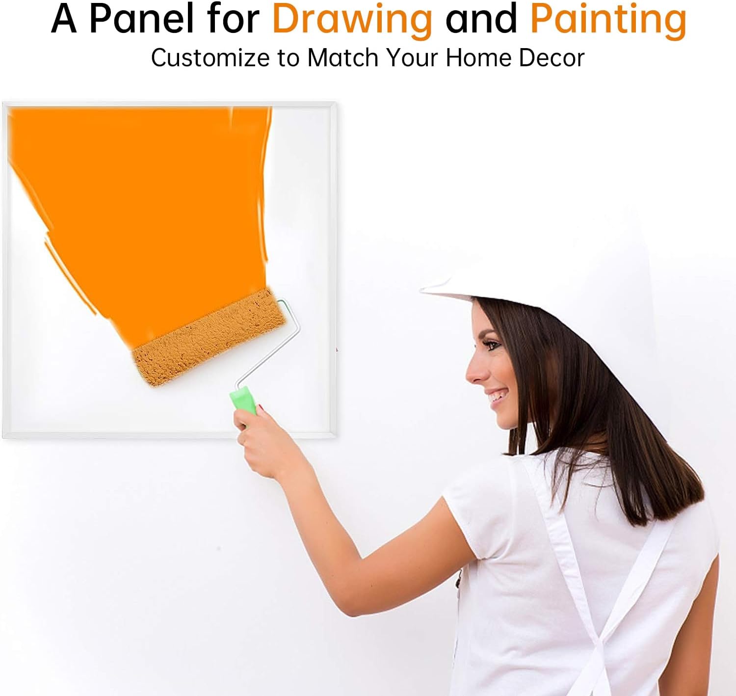 Wall-Mounted 120V 350W Space Heater Panel with Convection Heating ‒ Portable with Stand, Energy Efficient, Overheat Protection ‒ Ideal for 110 Sq. Ft.Rooms (24 x 24 x 1.18 inches)