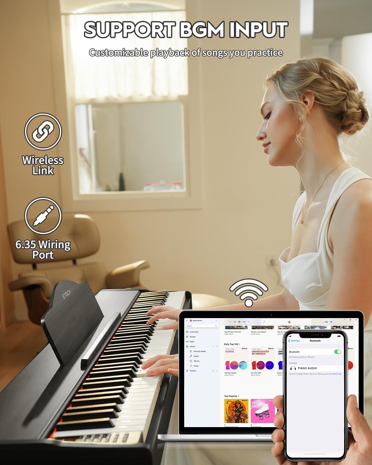 STRICH 88 Key Digital Piano & Piano Bench