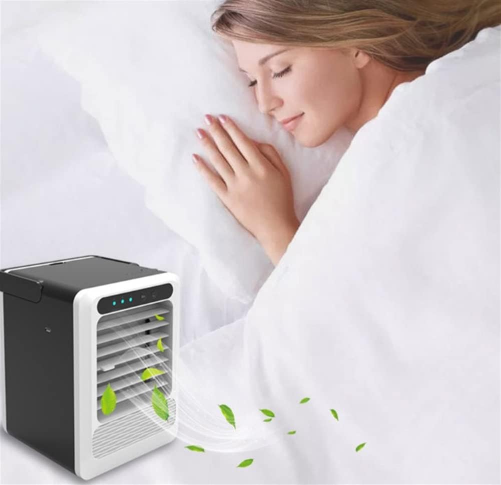 Portable Air Conditioner Fan, Air Cooler Fan, Quiet Mini Air Conditioner Fan, Desk Cooling Fan for Home, Bedroom, Travel, Office