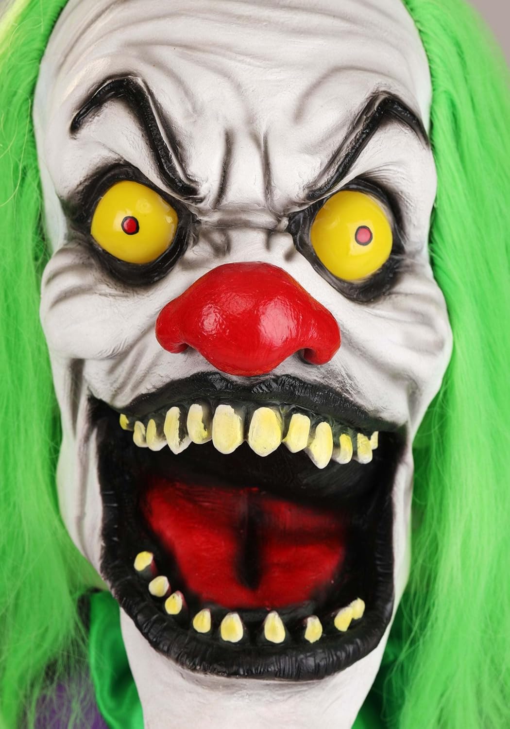 Fun Costumes 4Ft Crazy Killer Clown Animatronic Decoration, Scary Creepy Lollipop Light-Up Eyes and Sound Making Decor