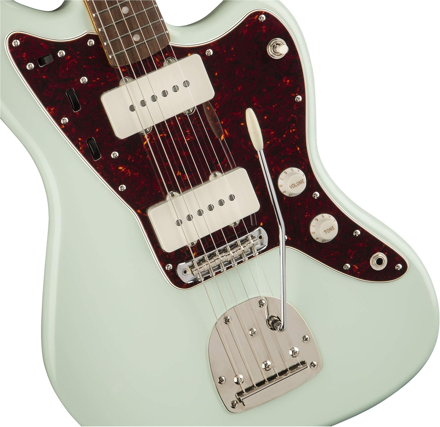 Fender Squier Classic Vibe '60s Jazzmaster - Sonic Blue Bundle with Gig Bag, Instrument Cable, Tuner, Strap, Strings, Picks, and Austin Bazaar Instructional DVD