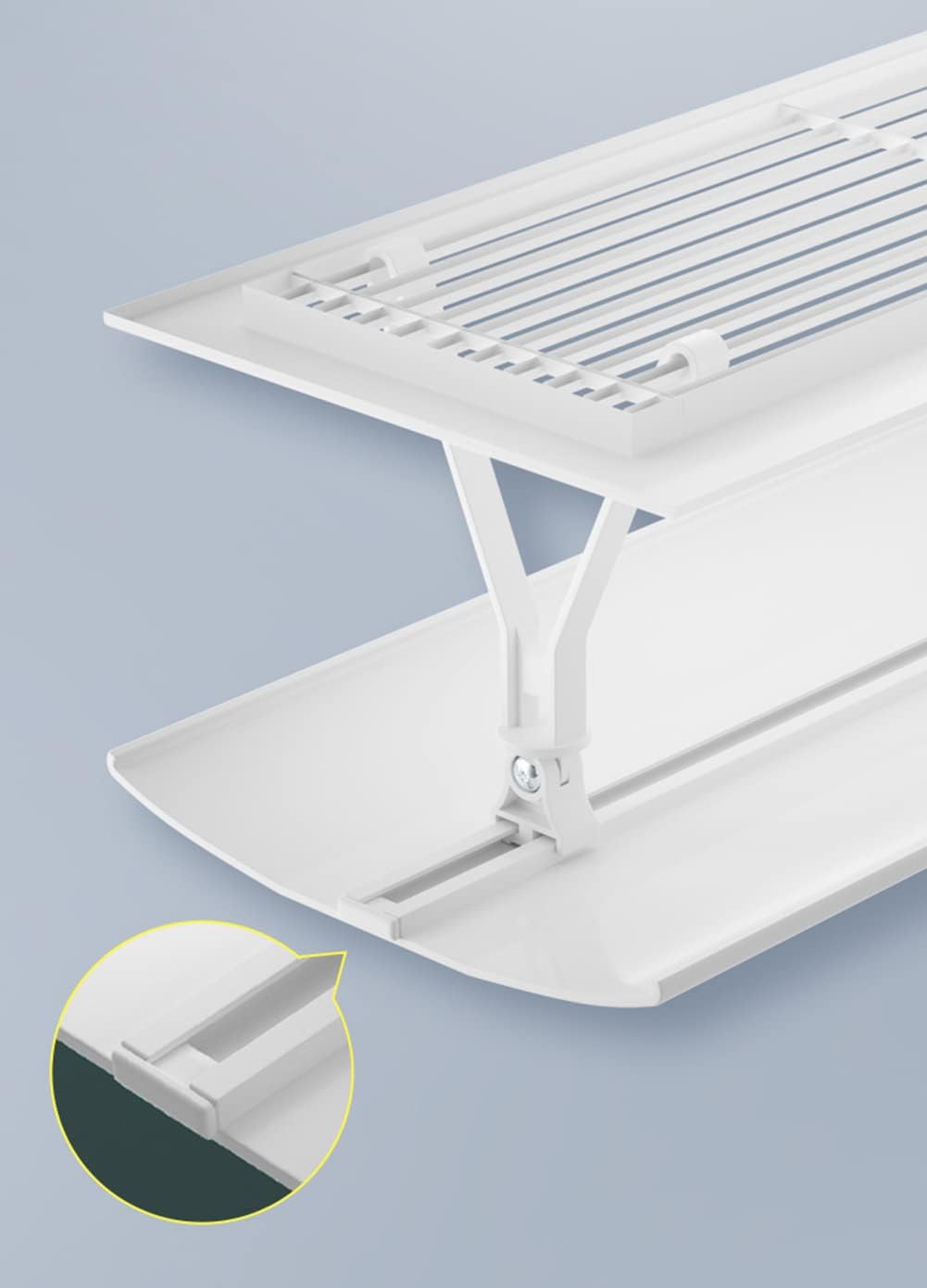 Ceiling air Conditioner air Outlet Deflector, Central air Conditioner Anti-Straight Blowing Wind Deflector Universal Adjustable for Home Office,20X100CM