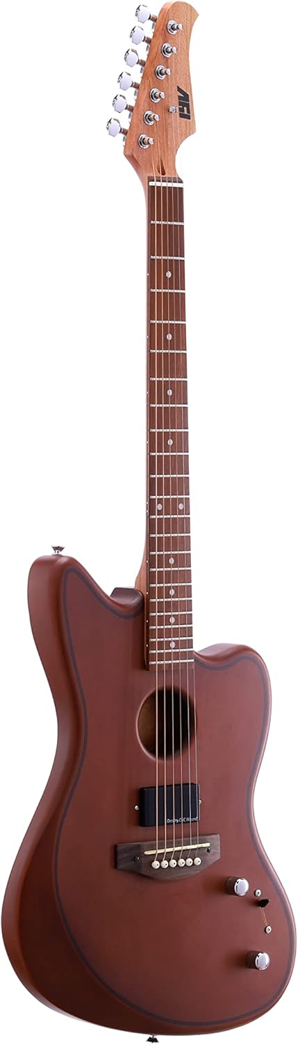 IYV- IJGAP-300 Semi Hollow Electric Acoustic Guitar Satin Brown
