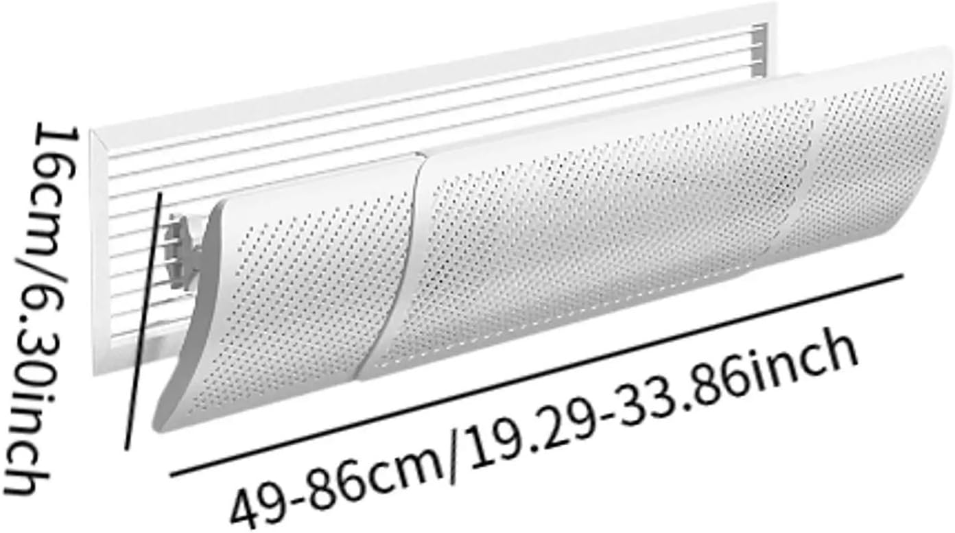 Air Conditioner Deflector Air Conditioning Deflector Wind Baffle Retractable Outlet Wing for Hotel Bedroom Nursery Home Office