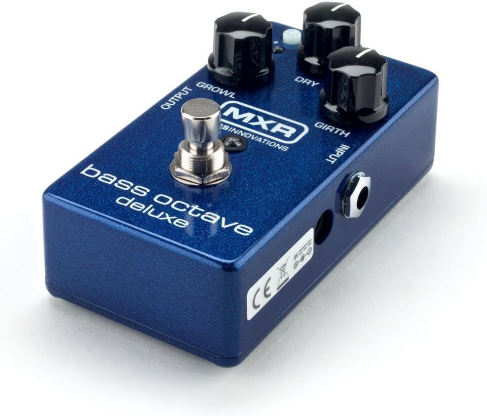 MXR M288 Bass Octave Deluxe Effects Pedal Bundle with 4 MXR Right Angle Patch Cables