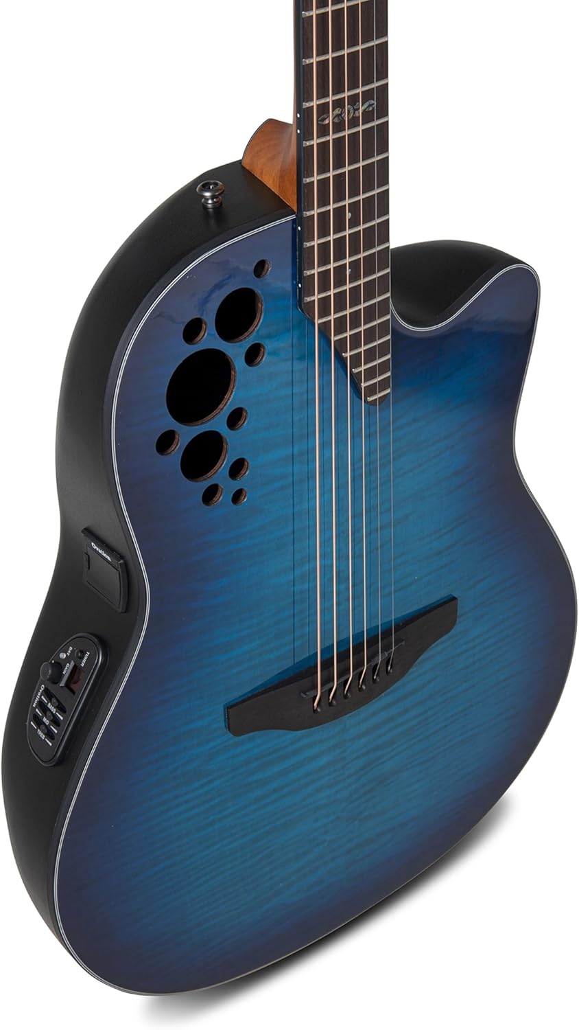 Ovation CE44P-BLFL-G Celebrity Elite Plus Blue Flamed Maple