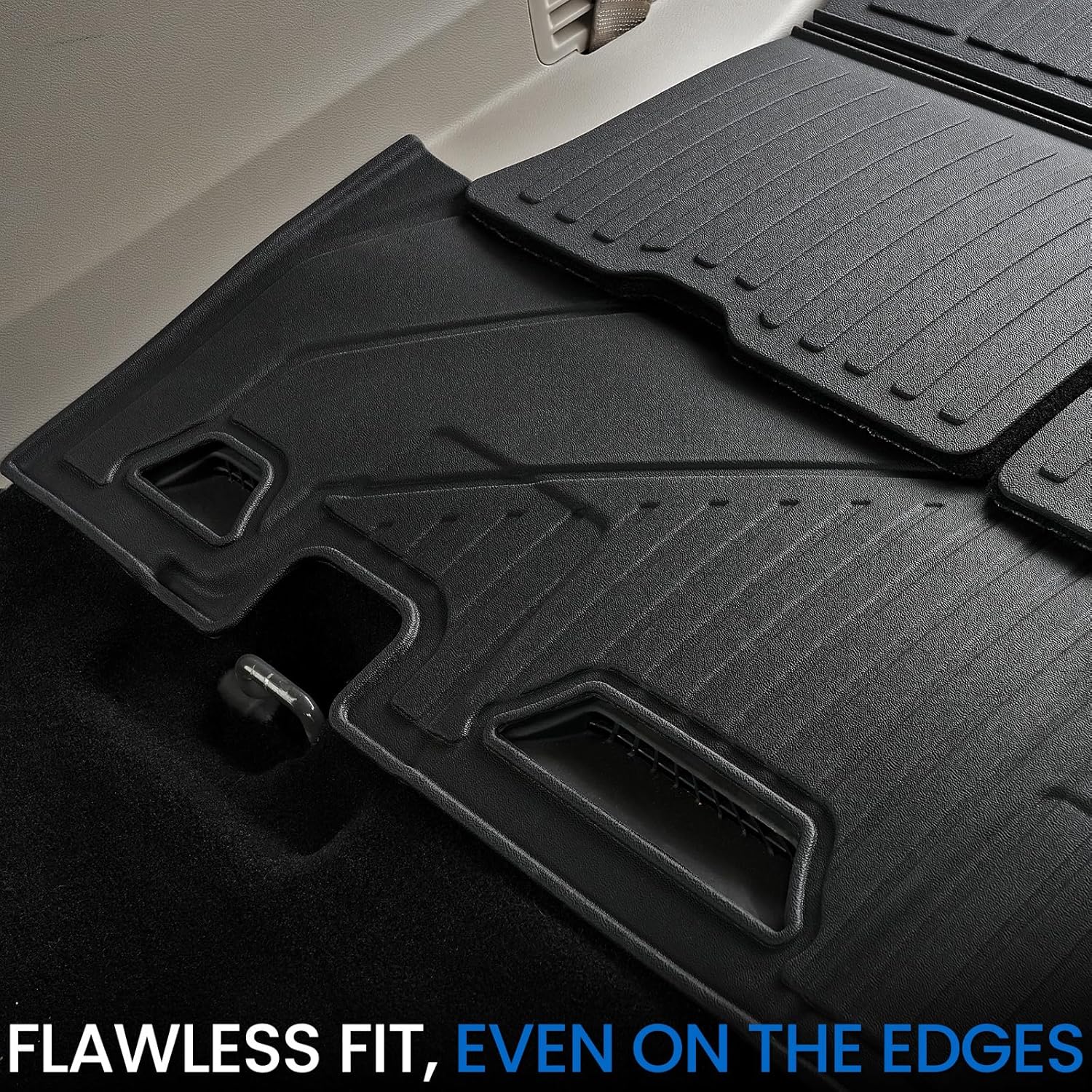 Cargo Mat for Stowed 3rd-Row Seating Compatible with Chrysler Pacifica 2017-2025 2026 7/8 Seats(Only Gas), Fit Voyager 2020-2025, All Weather TPE Cargo Liner Trunk Mat Accessories