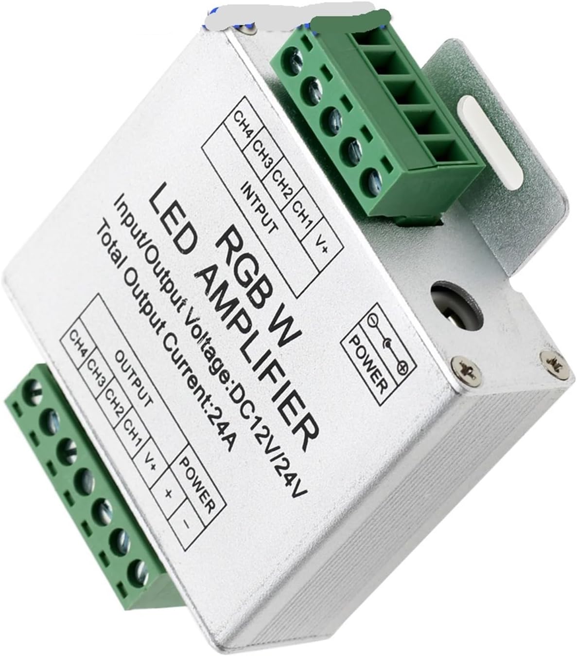 1pc LED RGBW/RGB Amplifier DC12-24V 24A 4 Channel Output Strip Light Power Repeater Console Controller(RGB)