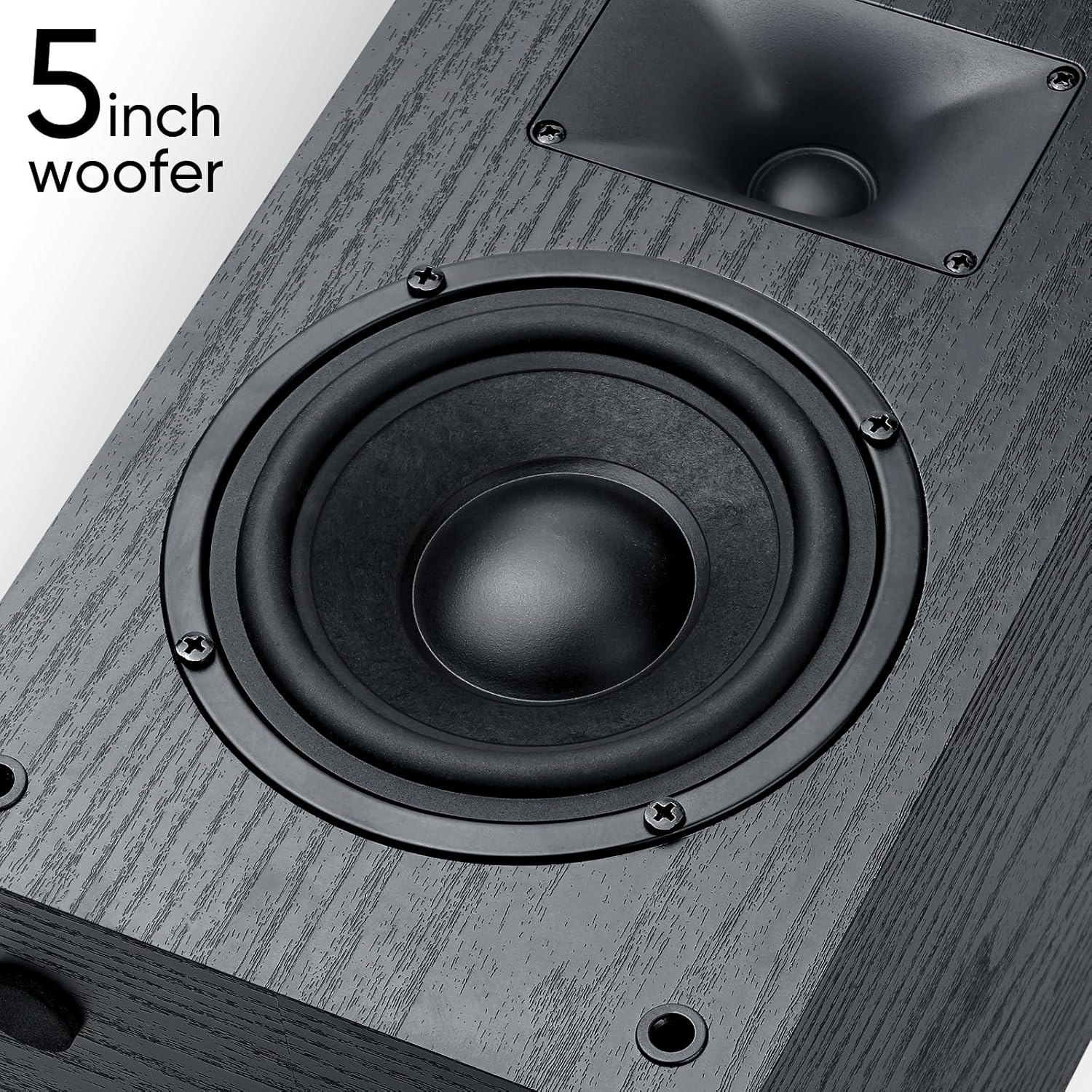 Saiyin Passive Bookshelf Speakers 80W Peak Power, 5