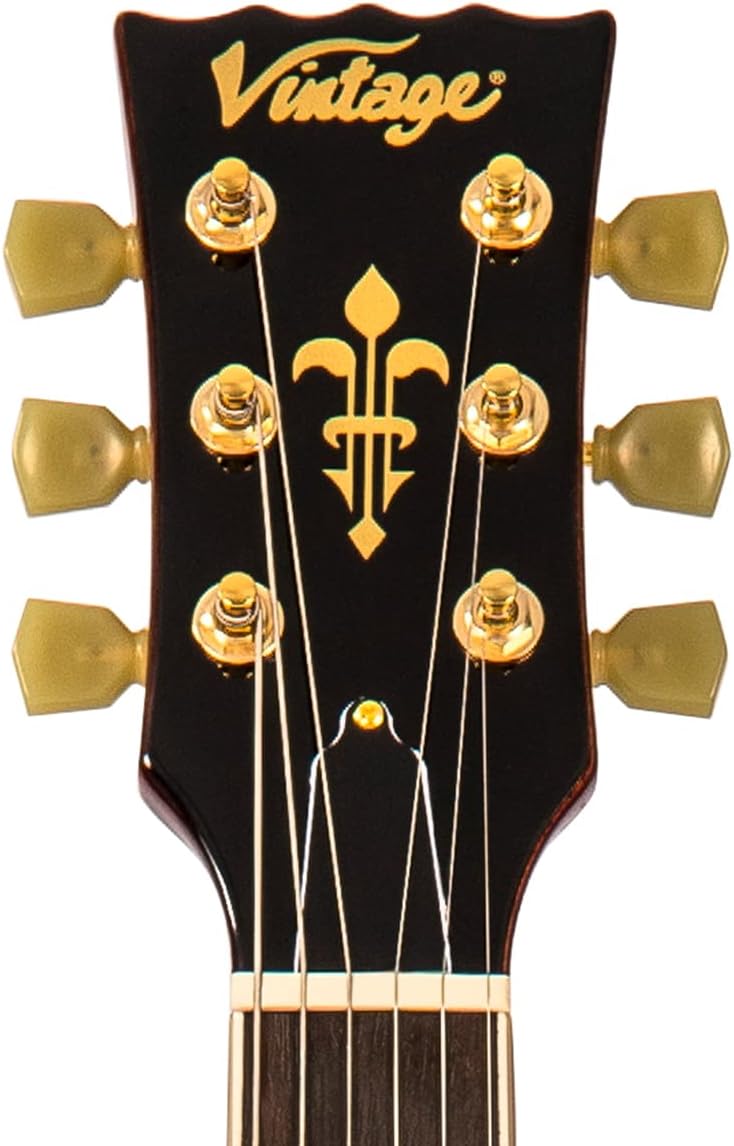 VINTAGE Electric Guitar, Right, Gold Top (V100MGT)