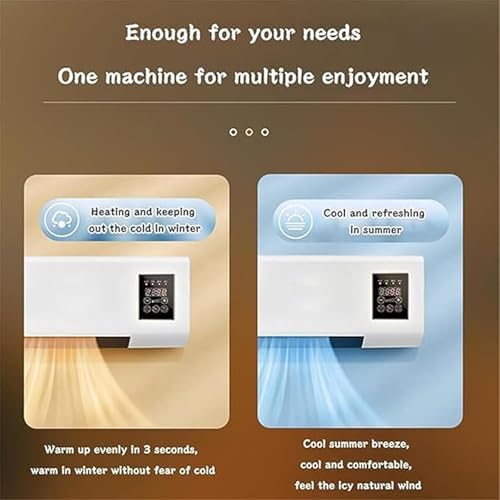 Portable Air Conditioner, Multifunctional Wall Mounted Ac Unit with Remote Control, Ultra-powerful Split Air Conditioning System, Mini Mobile Natural Wind Solution