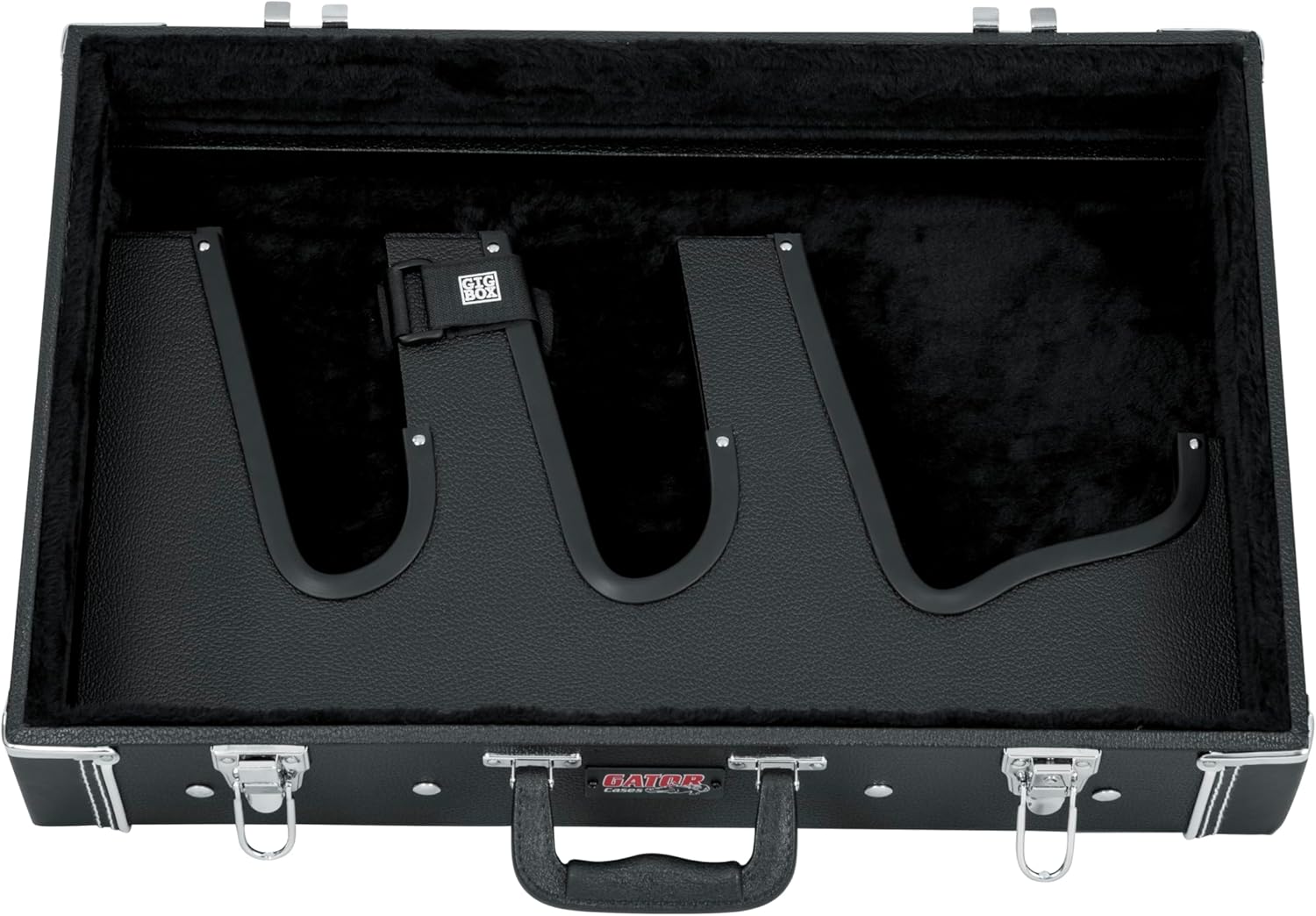 Gator Cases Gig Box Jr. Pedal Board with Built in 3x Guitar Stand | Fits Most Electric and Acoustic Guitars; Pedal Surface 21.5
