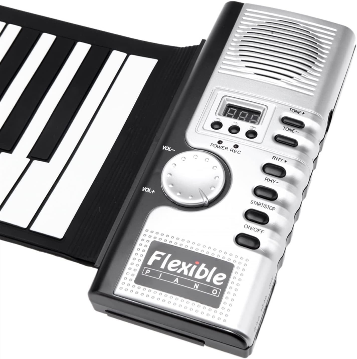FLFL Electronic Folding Piano Portable 61 Keys Flexible Roll Up Piano USB Electronic MIDI Keyboard Hand Rolled Musical Instrument