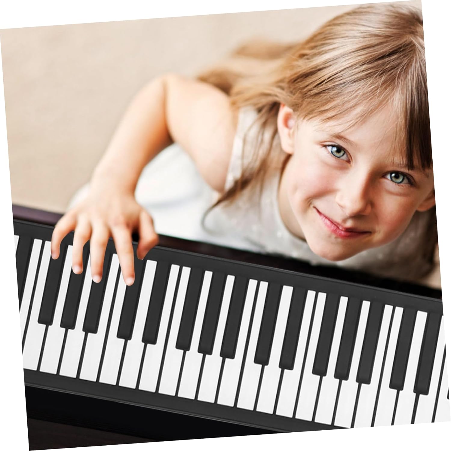 Keys Portable Up Piano Lightweight Silicone Electronic Keyboard for Rechargeable Battery for Beginners and Music Lovers