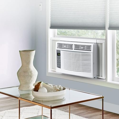 GarveeLife Smart Window Air Conditioner 6000 BTU with WiFi, Window AC Unit with Remote & App Control, Timer Function & Easy Install Kit, for Rooms Up to 350 Square Feet, 115V/60Hz, White