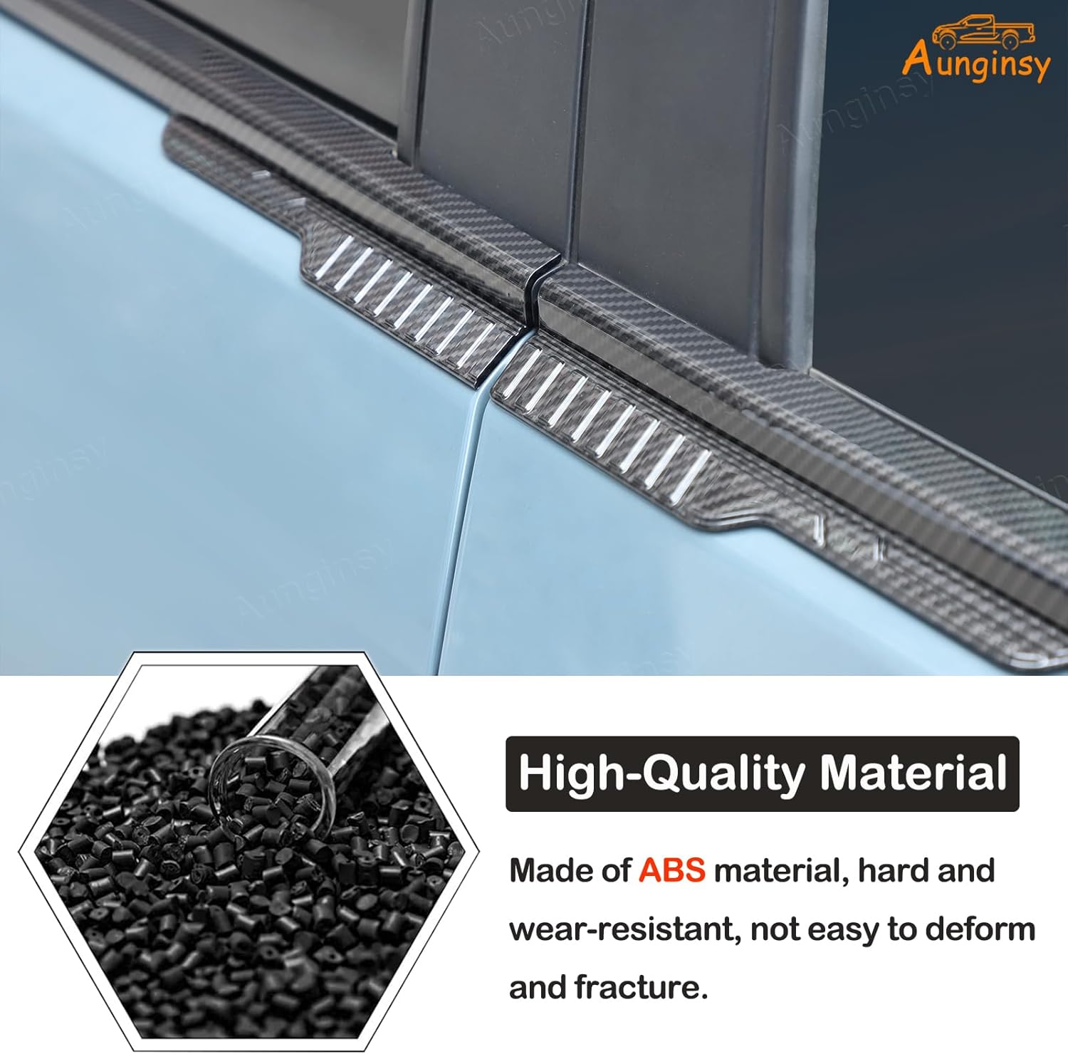 Aunginsy Door Window Under Panel Trim Strips Compatible with Ford Maverick 2022-2025 Car Outer Side Door Window Lower Panel Weatherstrip Molding Decorative Cover Protection ABS Exterior Accessories